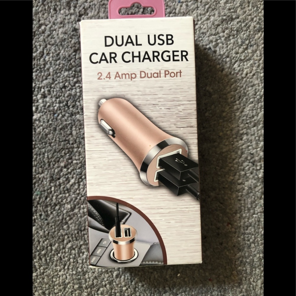 Dial USB Car Charger Rose gold color, NWOT